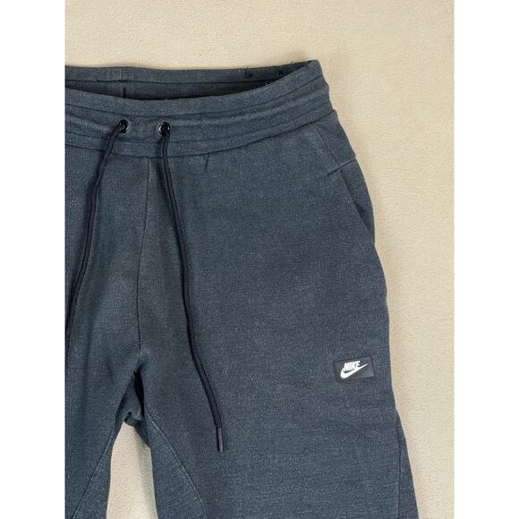 Nike Pants Mens S Black Optic Tapered Athletic Drawstring Jogger Sweatpants - Picture 3 of 14